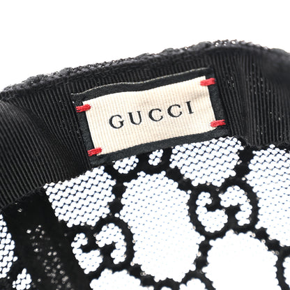 Gucci Mesh GG Monogram Shivali Baseball Hat S Black 8 of 9