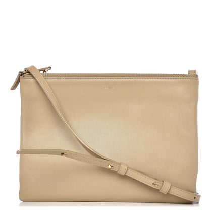 Celine Lambskin Large Trio Crossbody Bag Beige 1 of 12
