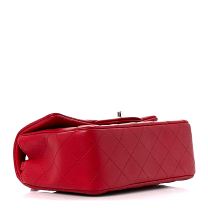 Chanel Lambskin Quilted Mini Rectangular Flap Red 4 of 11