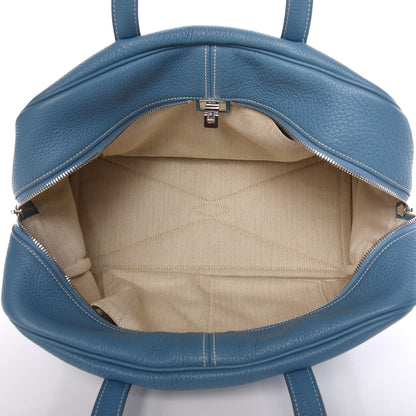 Hermes Taurillon Clemence Victoria II 35 Blue Jean 5 of 10