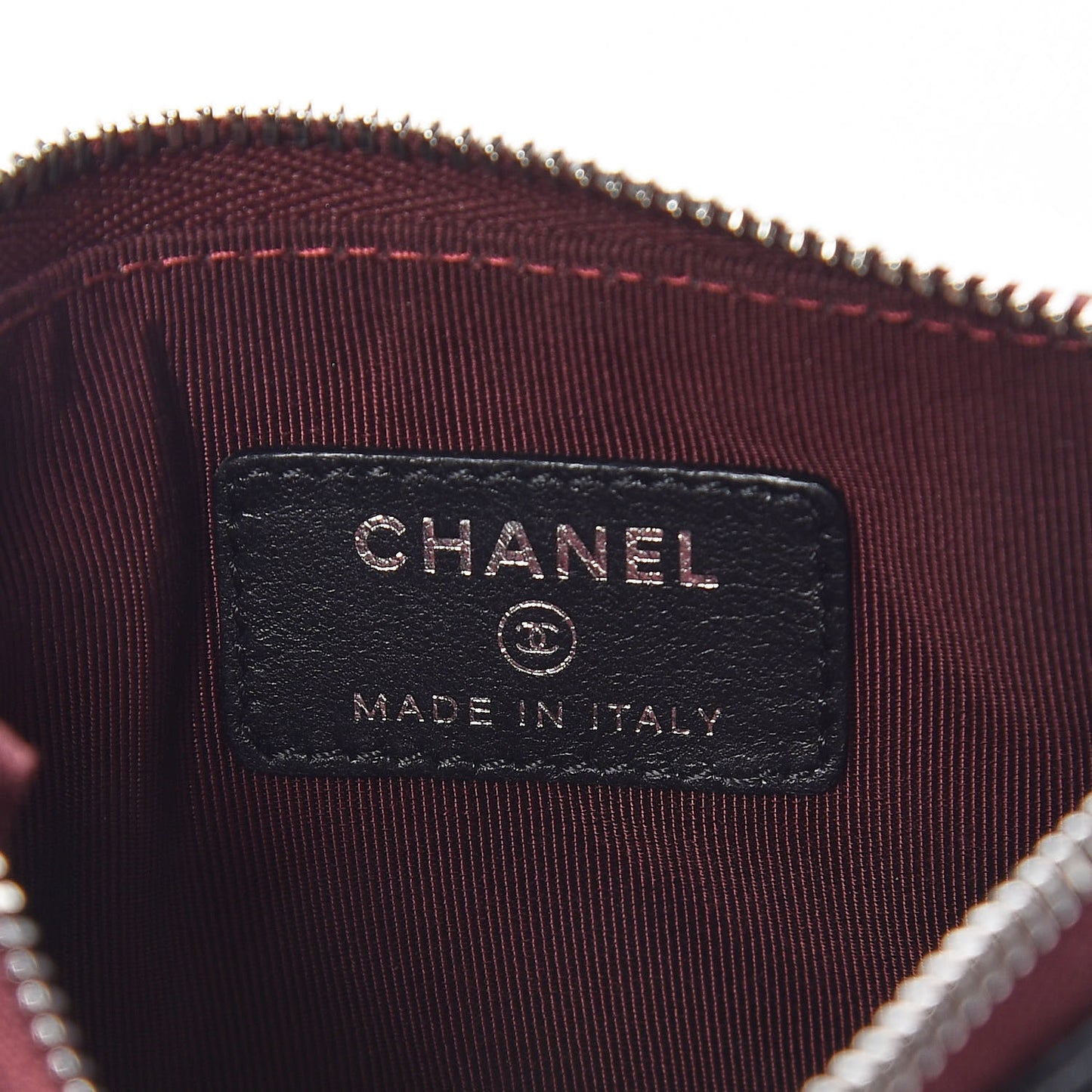 Lambskin Quilted Small Cosmetic Case Black