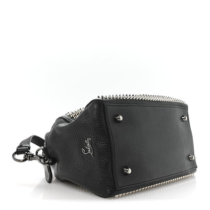Christian Louboutin Grained Calfskin Studded Panettone Bowling Bag Black 4 of 10