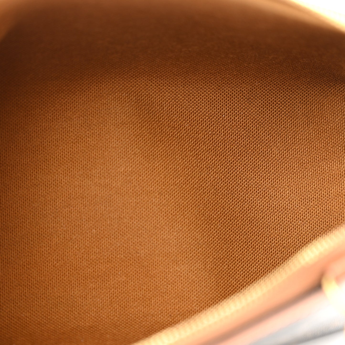 Lambskin Triomphe Canvas Embroidered Logo Clutch With Chain Tan