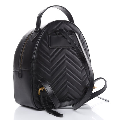 Gucci Calfskin Matelasse GG Marmont Backpack Black 3 of 10