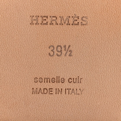 Hermes Metallic Nappa Oran Sandals 39.5 Rose Dore 8 of 9