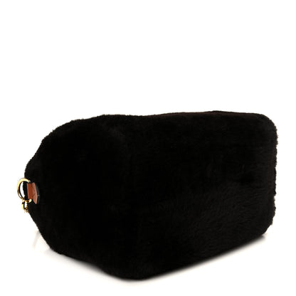 Louis Vuitton Shearling Monogram LV Ski Cozygram Speedy Bandouliere 25 Chocolate Cream 3 of 9