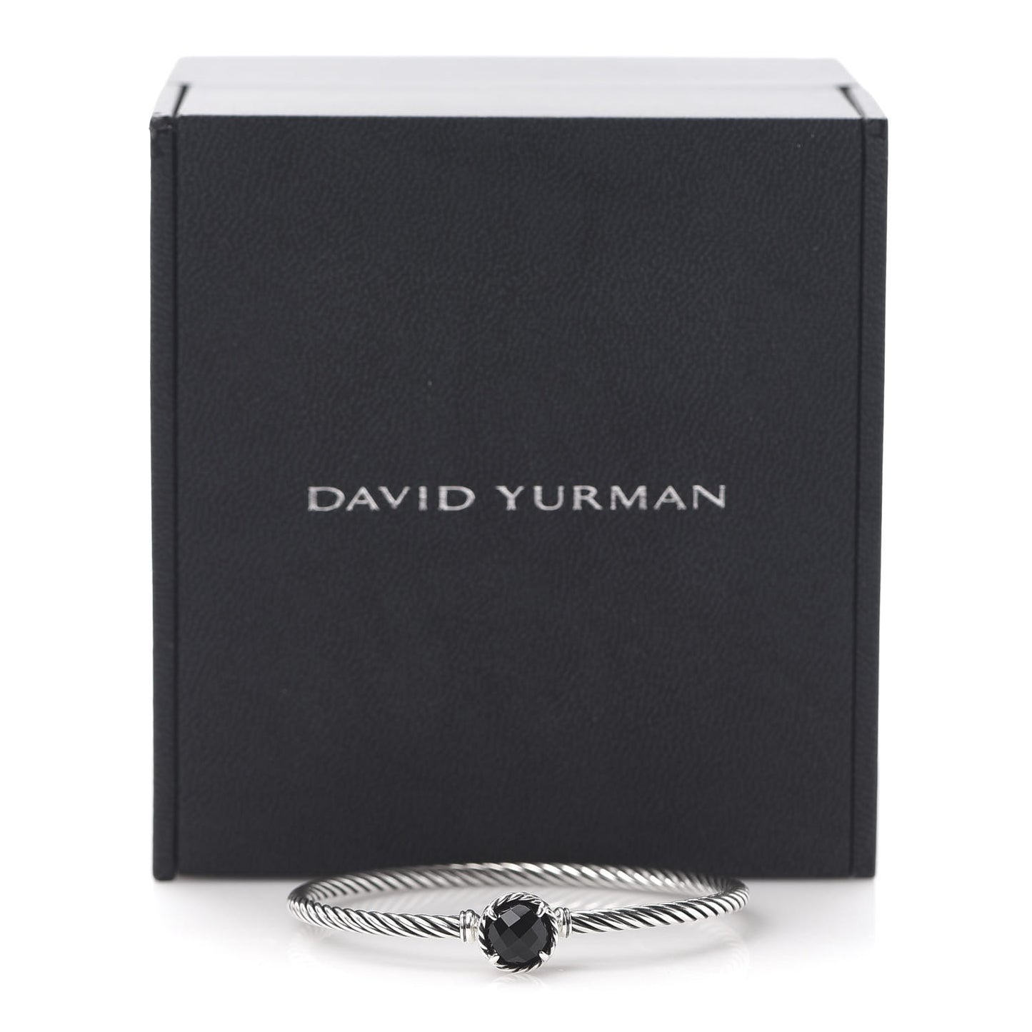 Sterling Silver Black Onyx 3mm Chatelaine Bracelet