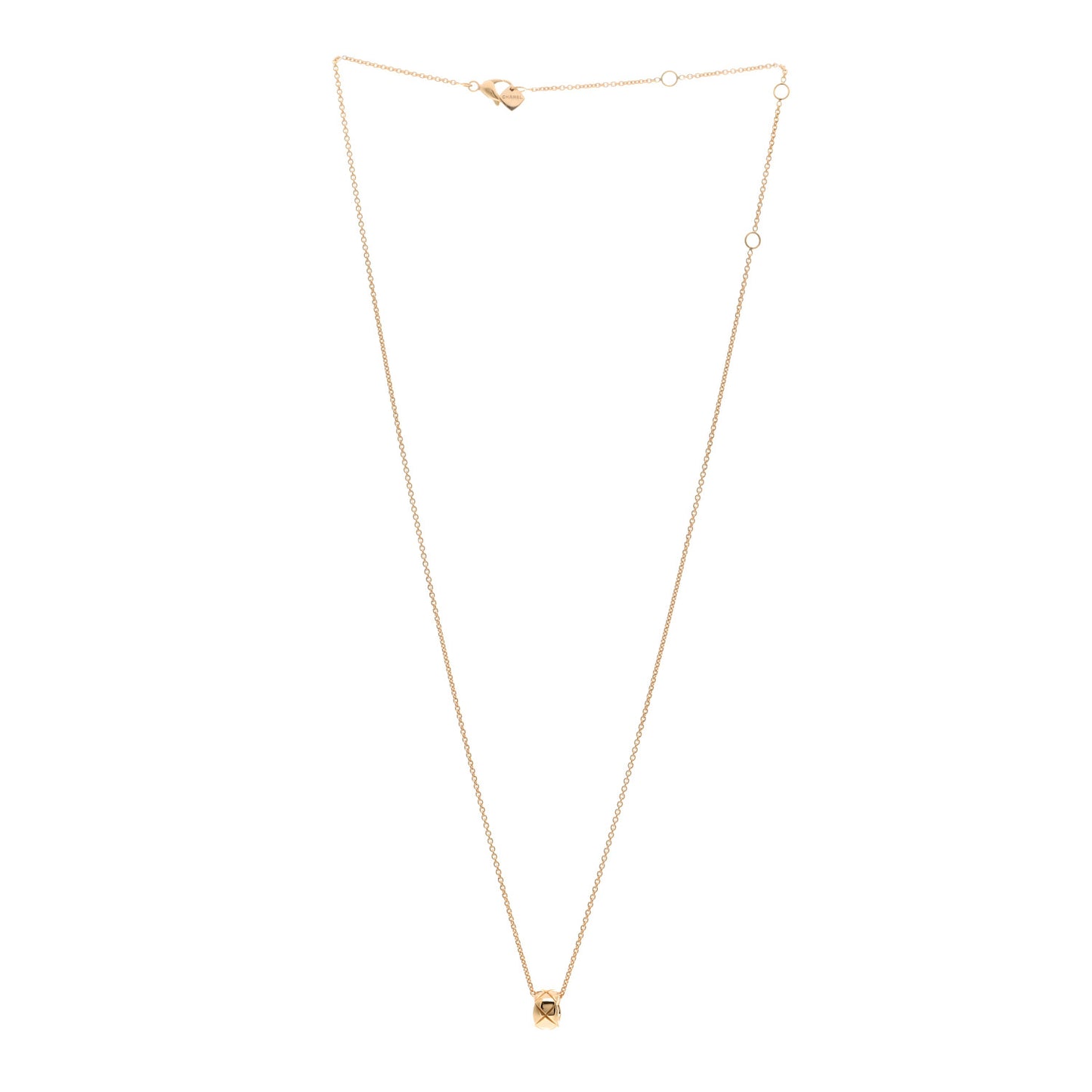 18K Yellow Gold Coco Crush Round Pendant Necklace