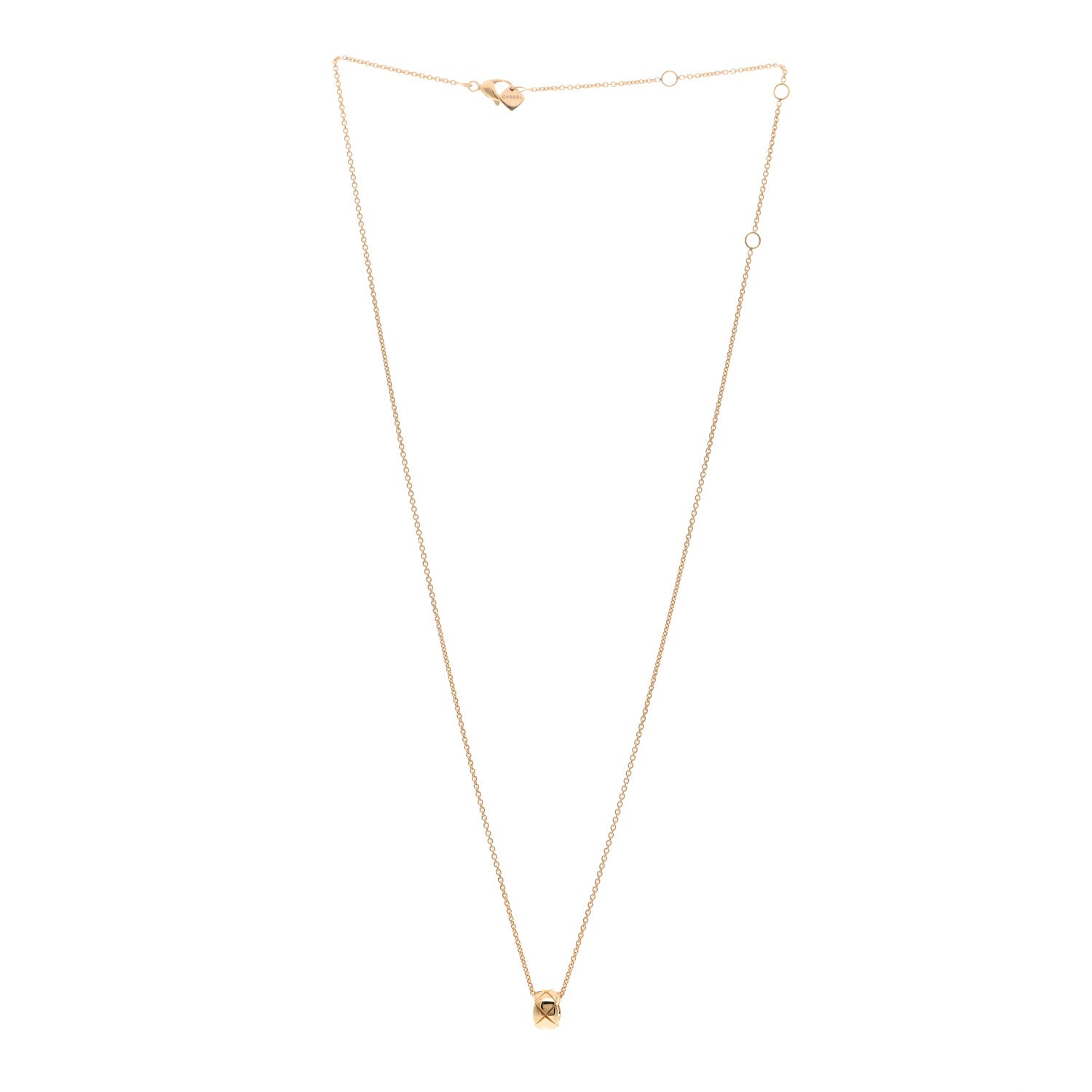 Chanel 18K Yellow Gold Coco Crush Round Pendant Necklace 3 of 5