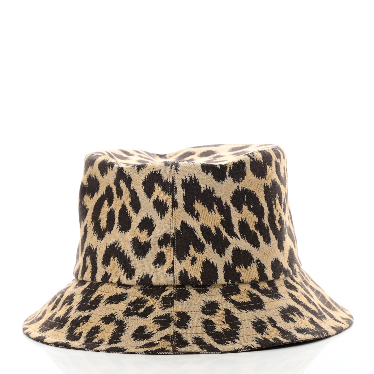 Oblique Leopard Reversible Mizza Bucket Hat 58 Beige