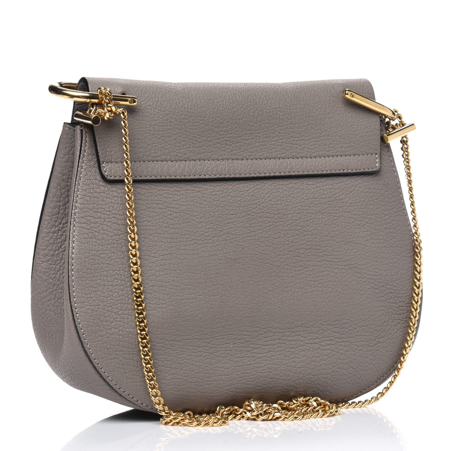 Grained Lambskin Drew Shoulder Bag Motty Grey