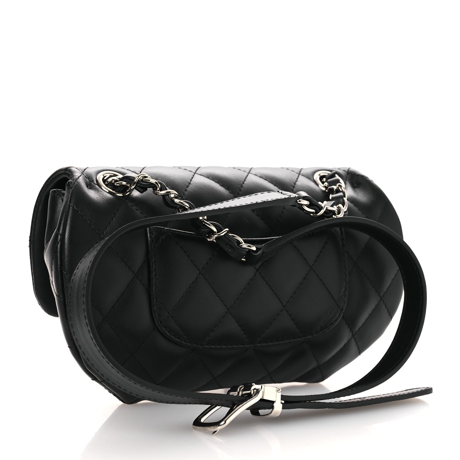 Chanel Calfskin Quilted CC Uniform Flap Belt Bag Black 3 of 14