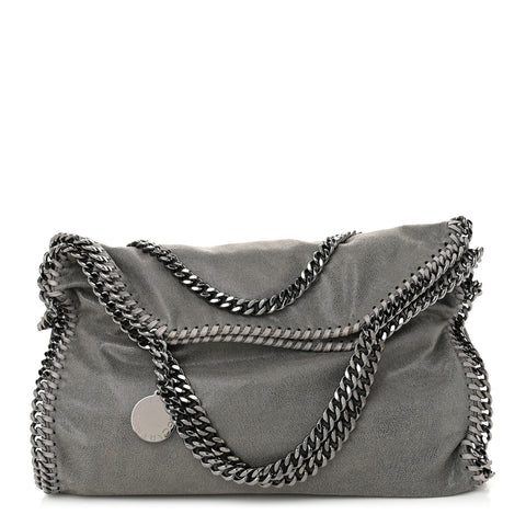Shaggy Deer Falabella Fold Over Tote Grey