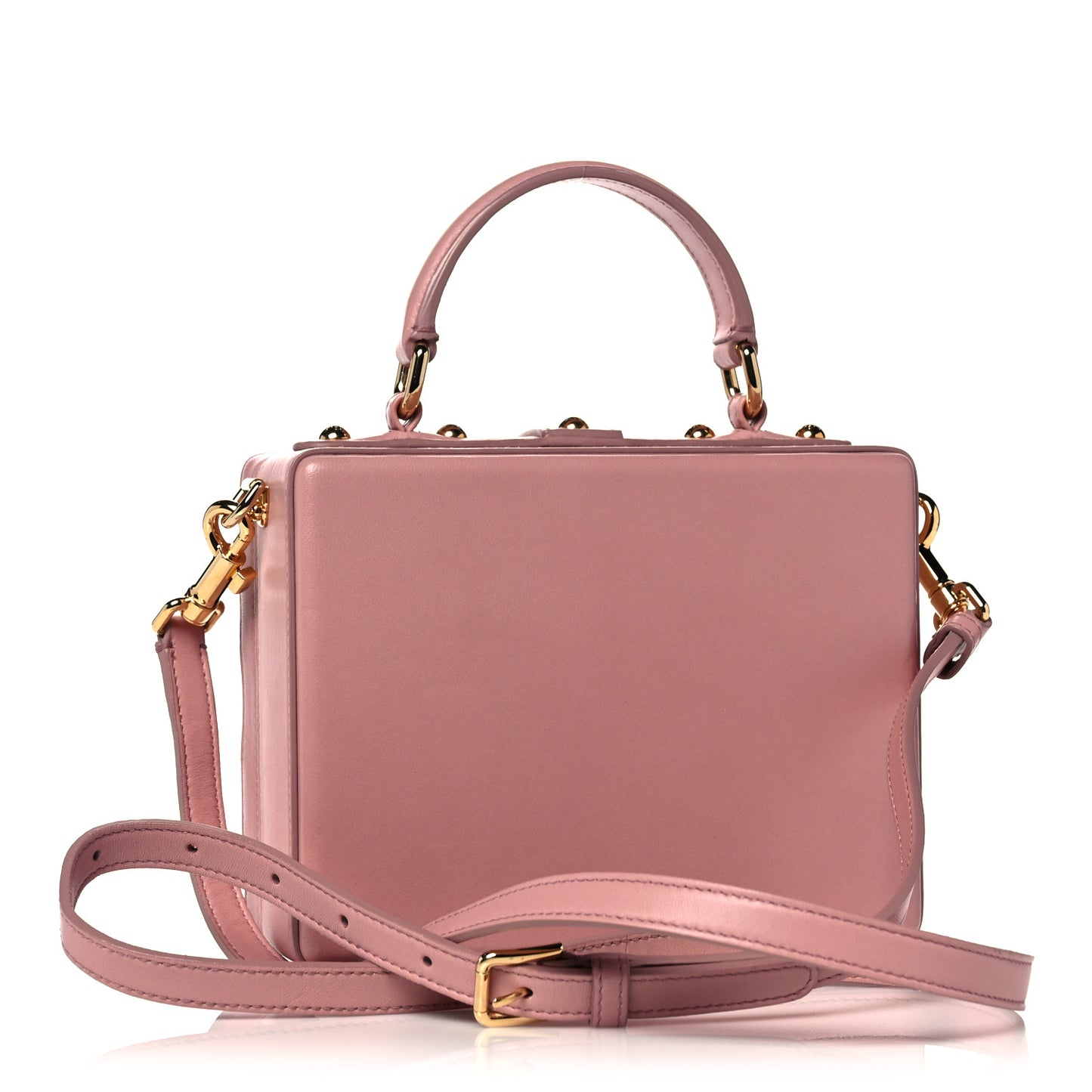Lambskin Quilted Box Bag Pink
