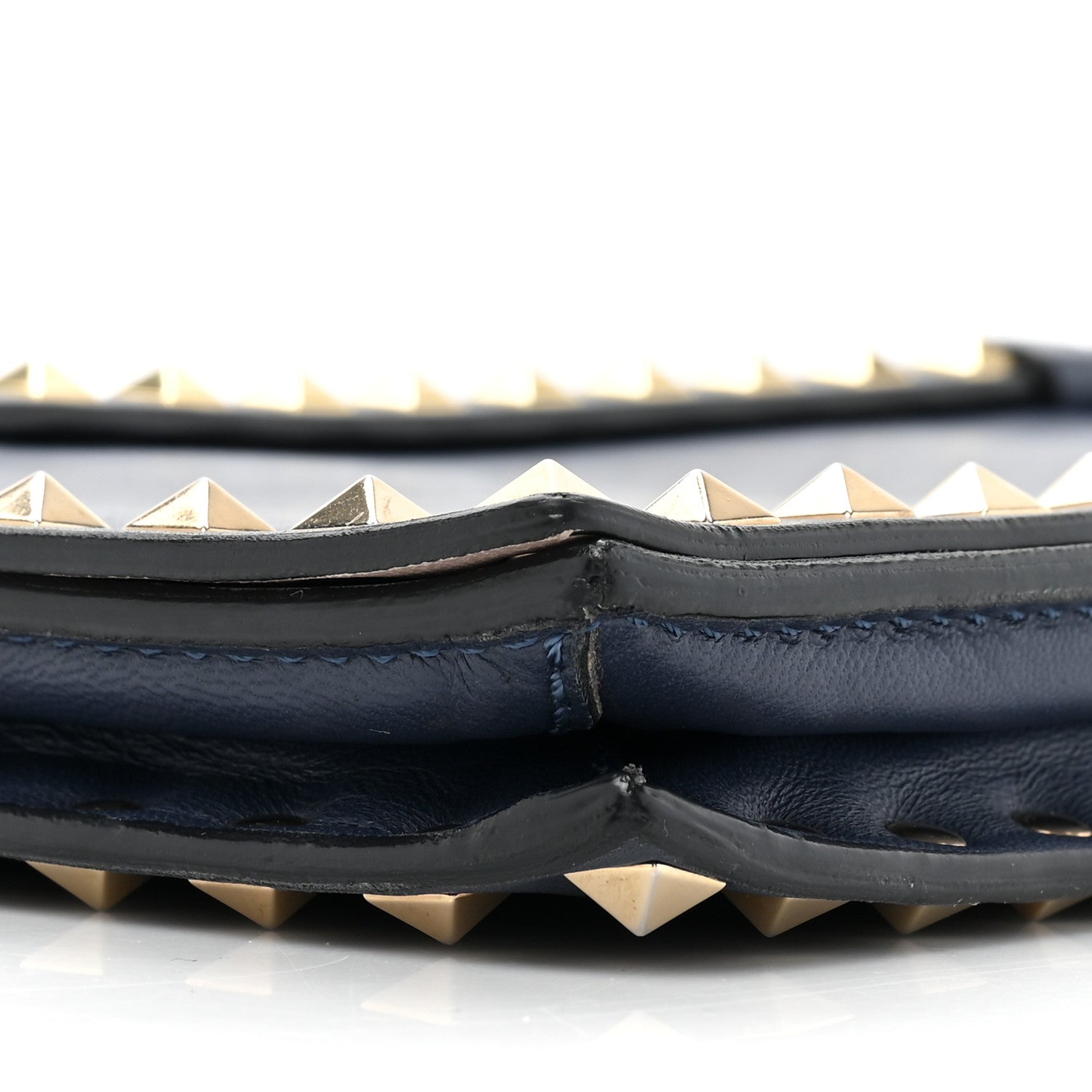 Valentino Garavani Nappa Rockstud Wristlet Clutch Indigo 10 of 13