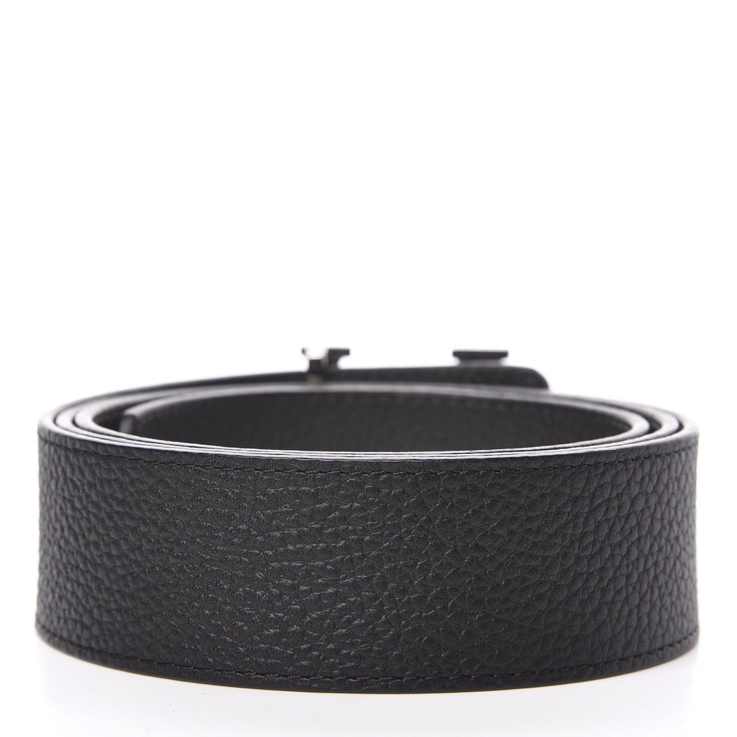 Taurillon Calfskin 40mm LV Initiales Belt 100 40 Black