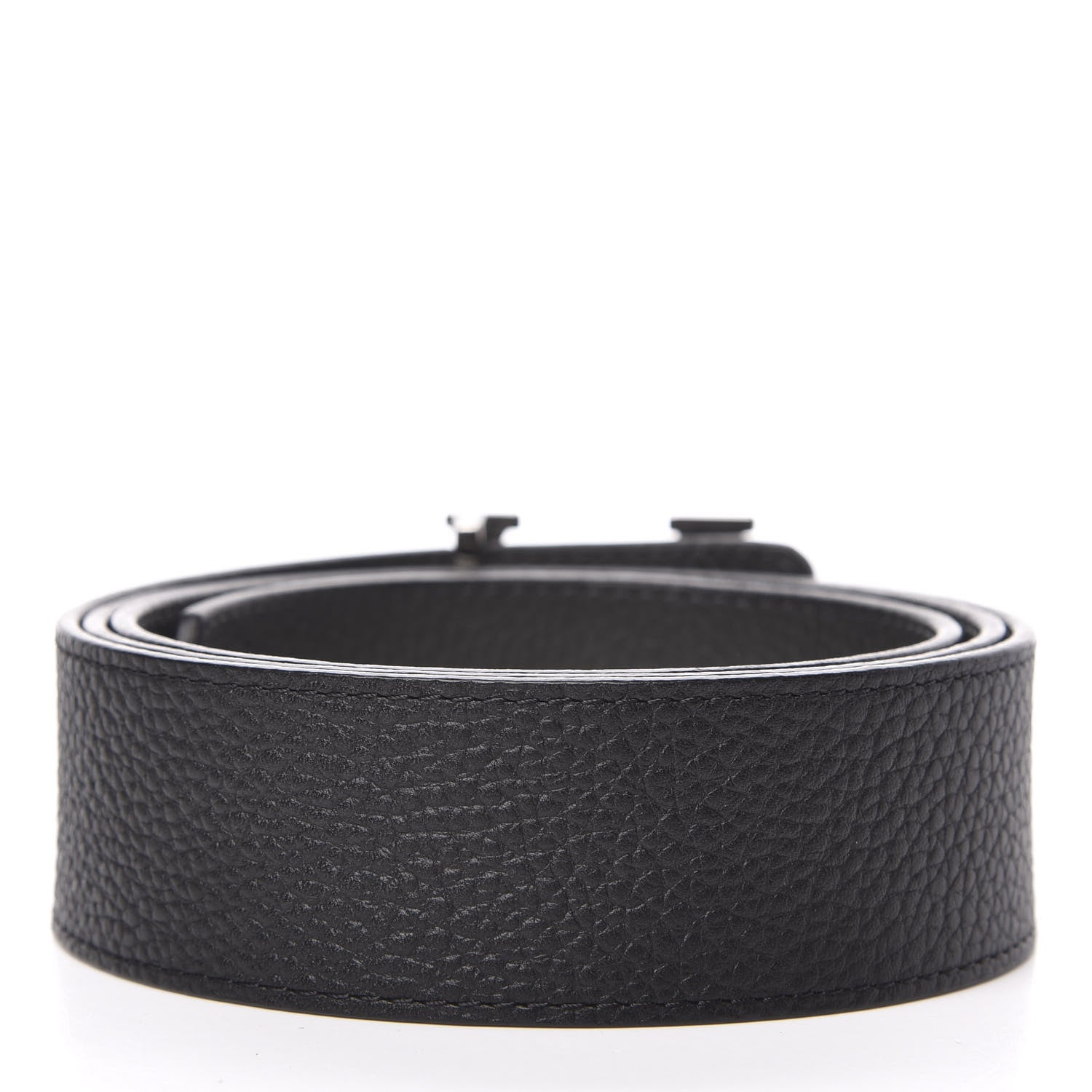 Louis Vuitton Taurillon Calfskin 40mm LV Initiales Belt 100 40 Black 2 of 6