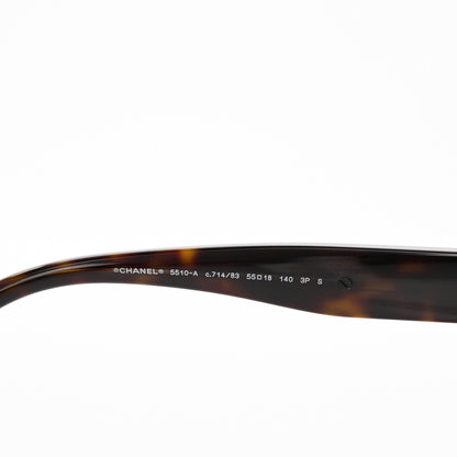 Chanel Acetate Polarized CC Butterfly Sunglasses 5510 Dark Tortoise Dark Tortoise 5 of 8
