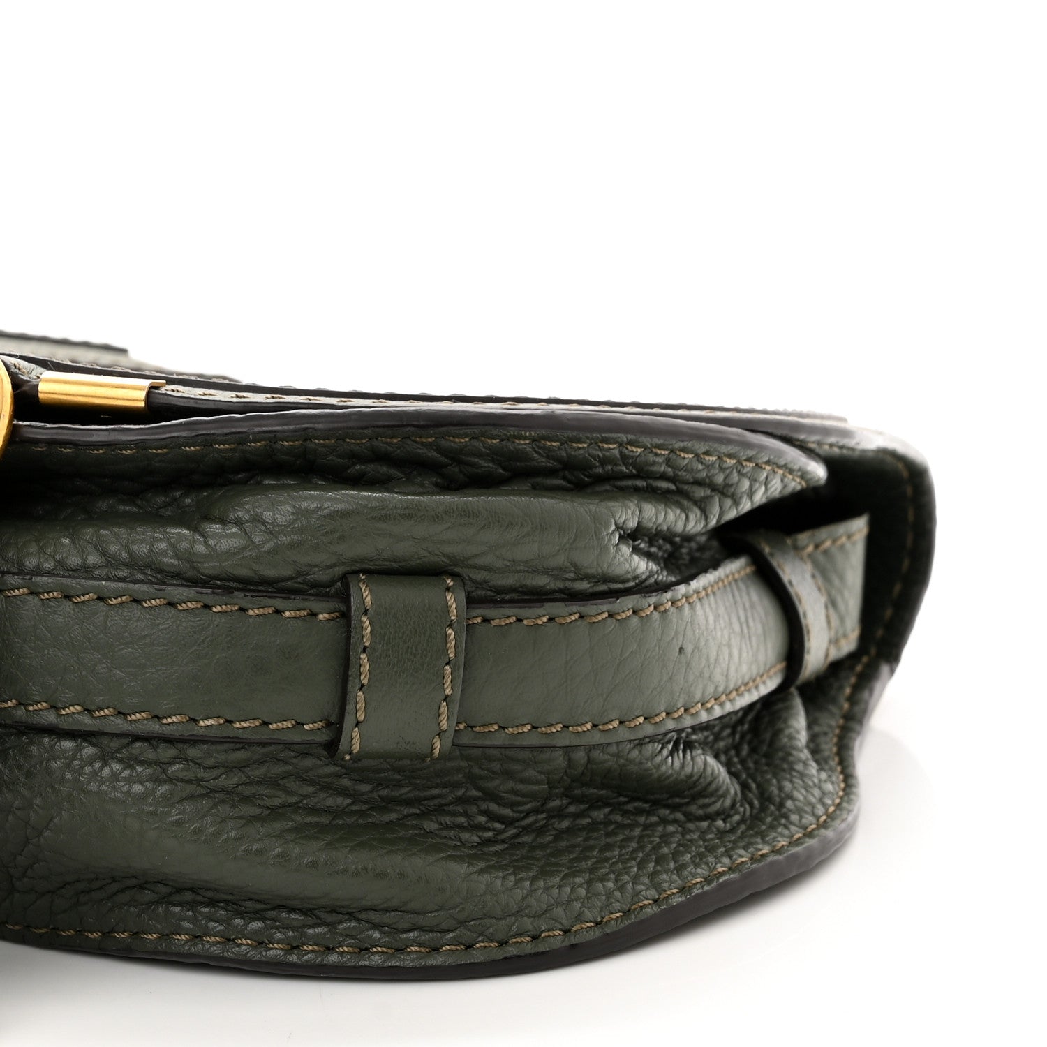 Chloe Calfskin Mini Marcie Round Crossbody Bag Dark Green 10 of 12