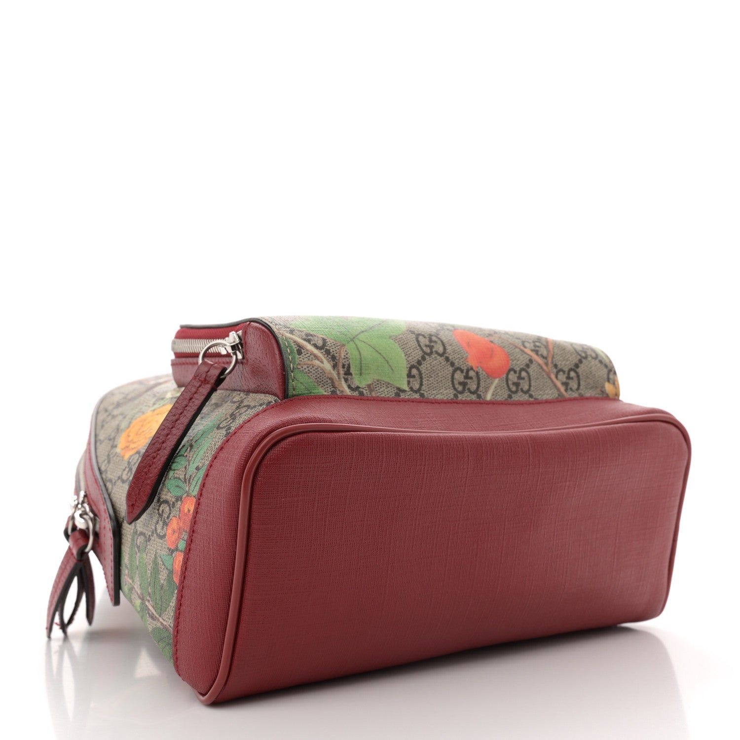 Gucci GG Supreme Monogram Tian Web Small Day Backpack Beige Multicolor Red 4 of 11