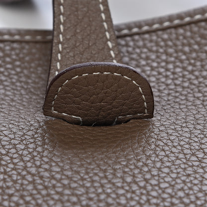 Hermes Taurillon Clemence Evelyne III PM Etoupe 7 of 11