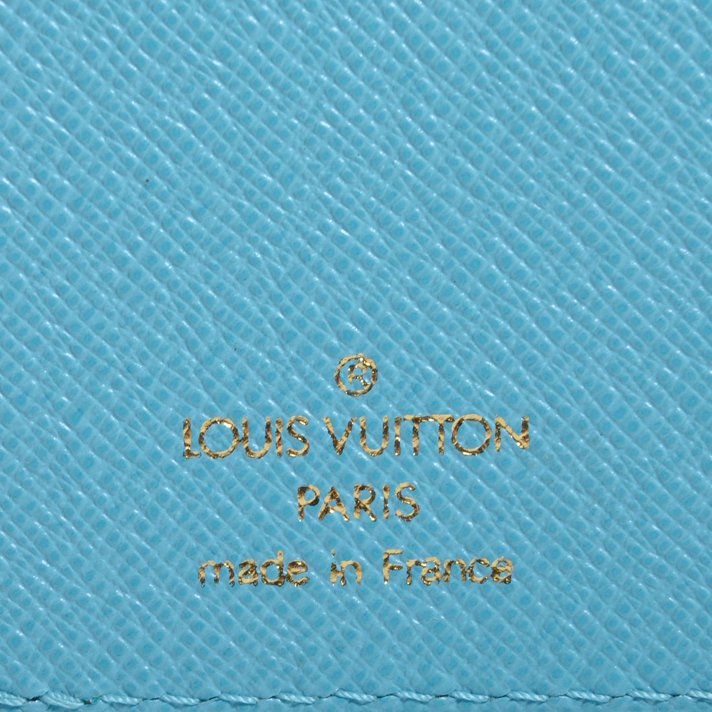 Vachetta Groom Key Ring Bag Charm Blue
