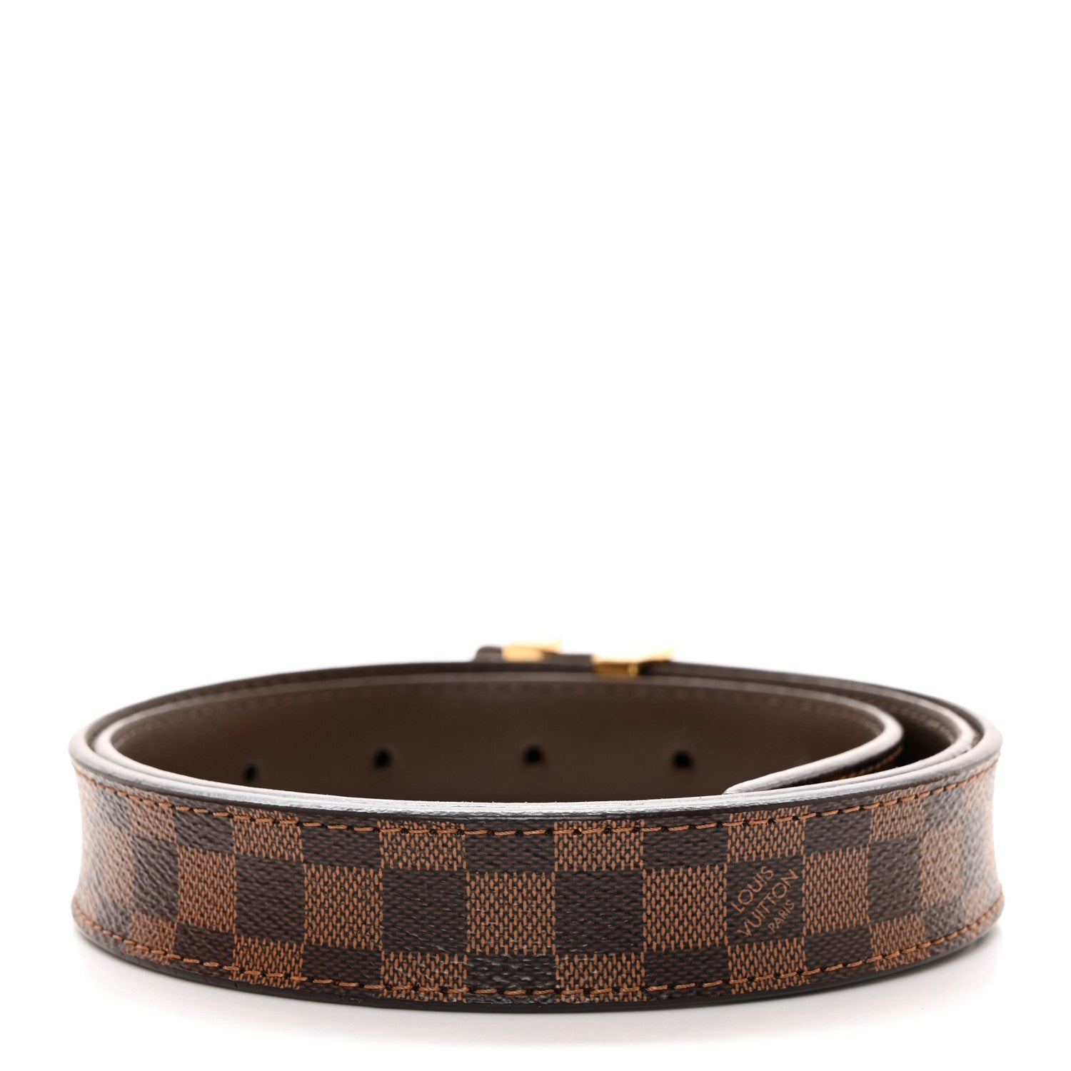 Louis Vuitton Mini Damier Ebene 25mm LV Initiales Belt 80/32 2 of 7