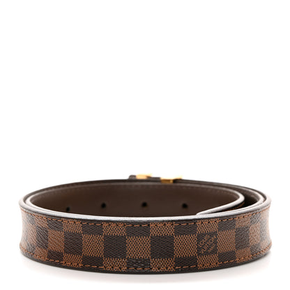 Louis Vuitton Mini Damier Ebene 25mm LV Initiales Belt 80/32 2 of 7