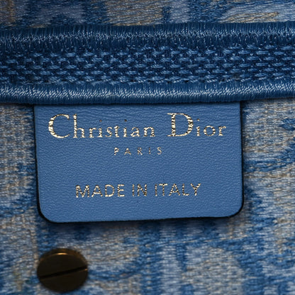 Christian Dior Oblique Embroidered Saddle Bag Cornflower Blue 5 of 8