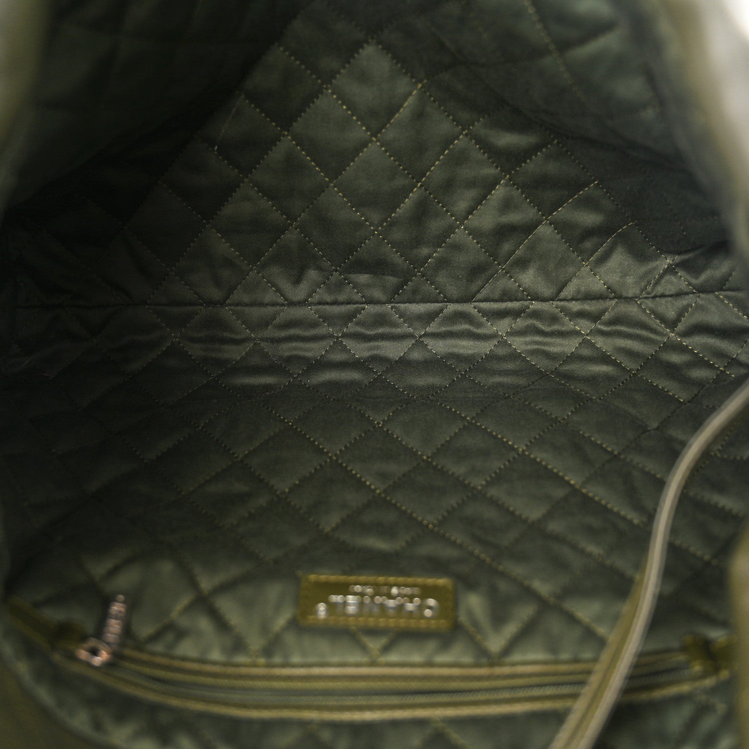 Chanel Shiny Calfskin Quilted Chanel 22 Khaki 6 of 11