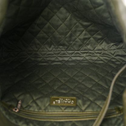 Chanel Shiny Calfskin Quilted Chanel 22 Khaki 6 of 11