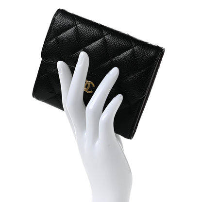Chanel Caviar Quilted Compact Flap Wallet Black 2 of 8