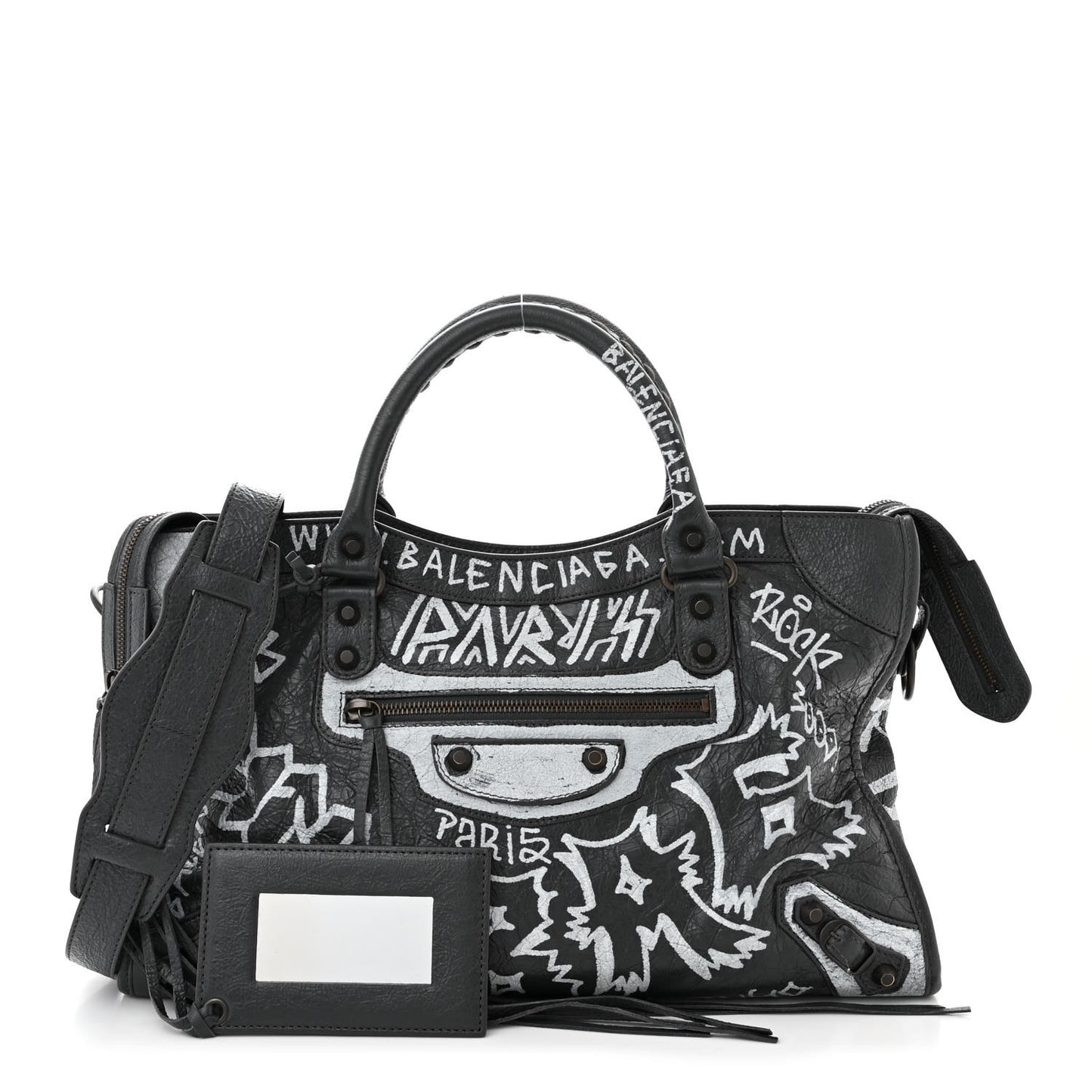 Agneau Arena Graffiti All Over Classic Hardware City Gris Fossile White
