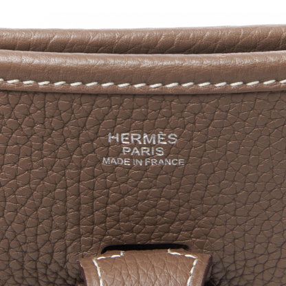 Hermes Taurillon Clemence Evelyne III PM Etoupe 7 of 9