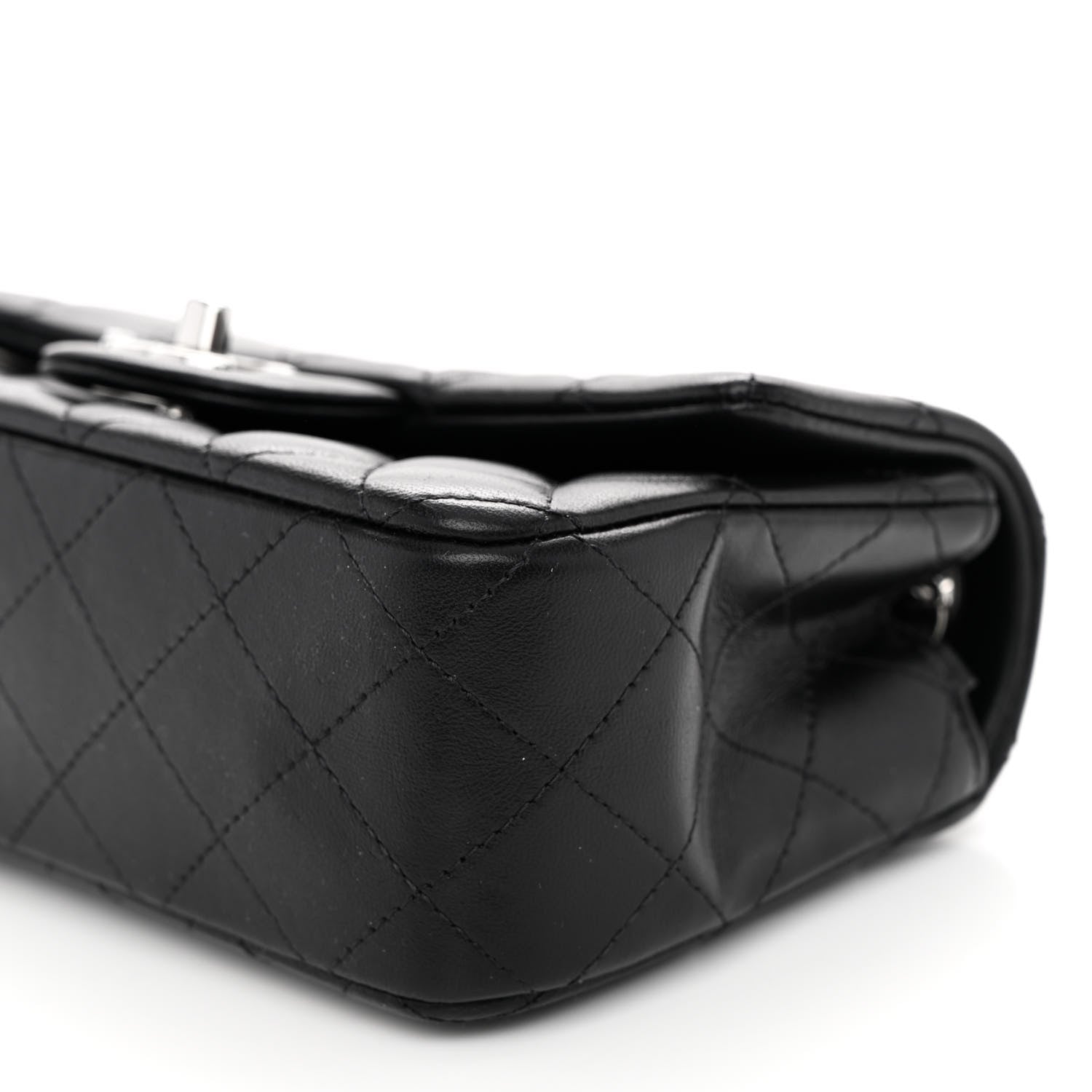 Chanel Lambskin Quilted Mini Rectangular Flap Black 10 of 10