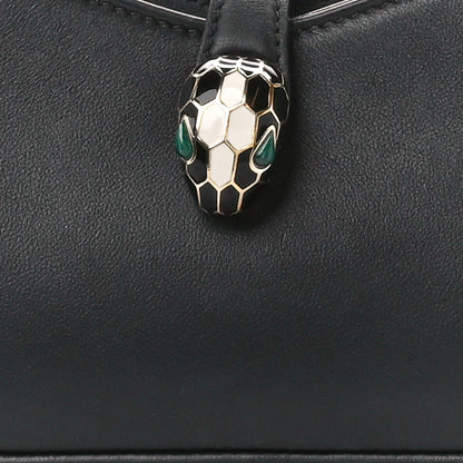 Bulgari Calfskin Serpenti Baia Shoulder Bag Black 11 of 15