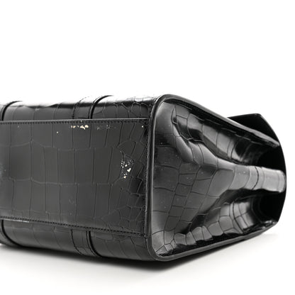 Mulberry Crocodile Embossed Calfskin Bayswater Black 10 of 13