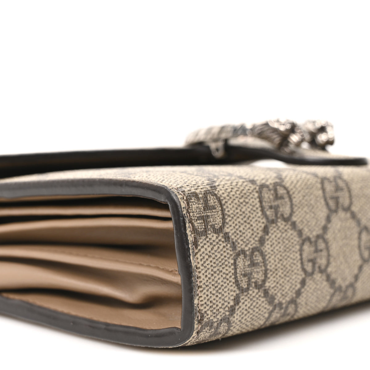 Gucci GG Supreme Monogram Mini Dionysus Chain Wallet Beige Taupe 9 of 10