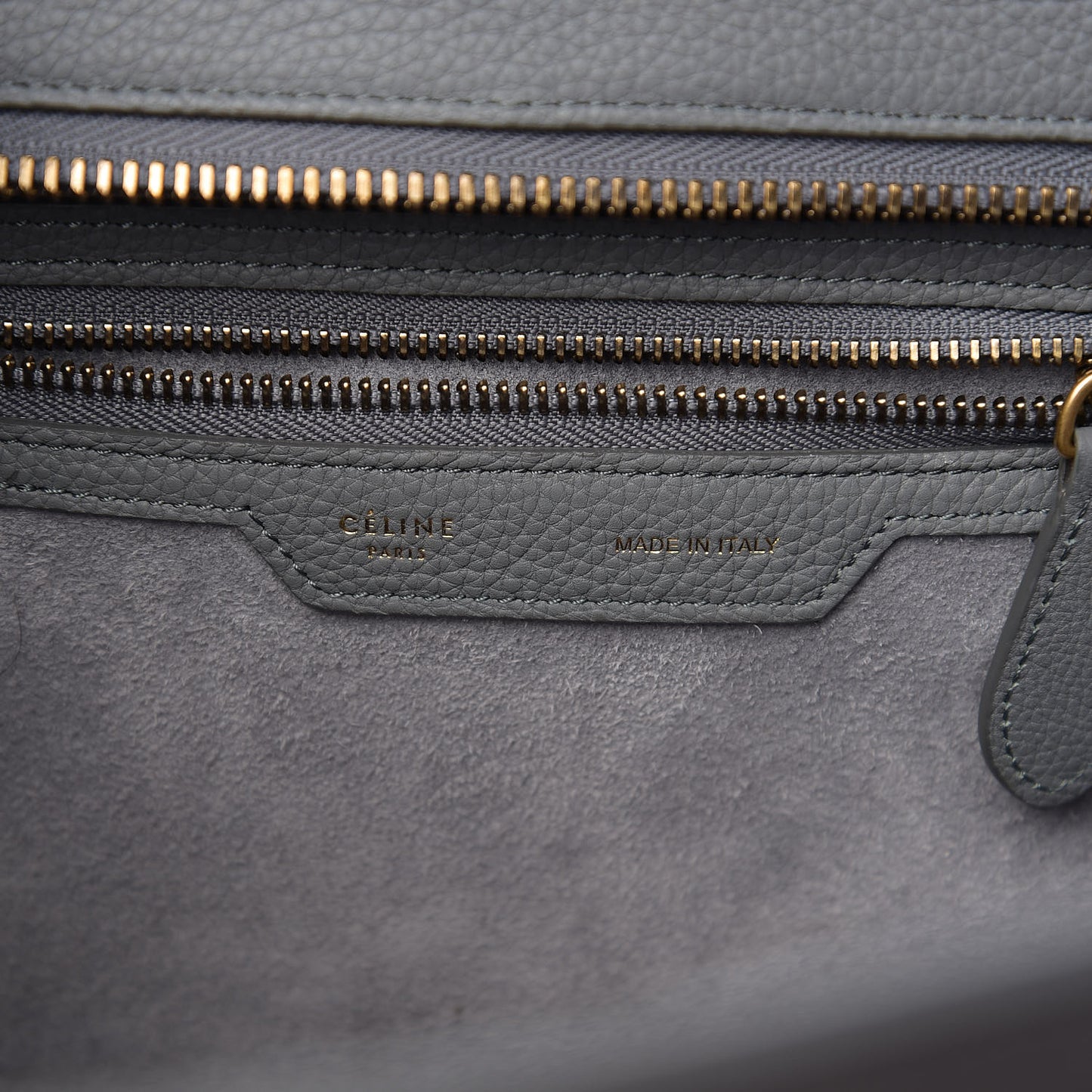 Baby Drummed Calfskin Micro Luggage Kohl