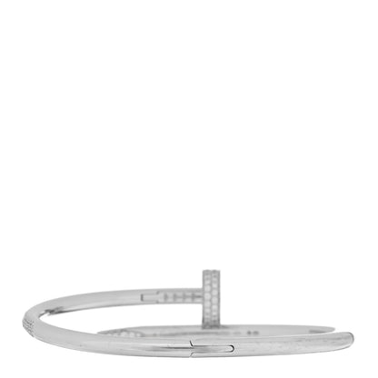 Cartier 18K White Gold Diamond Juste Un Clou Paved Bracelet 16 2 of 3