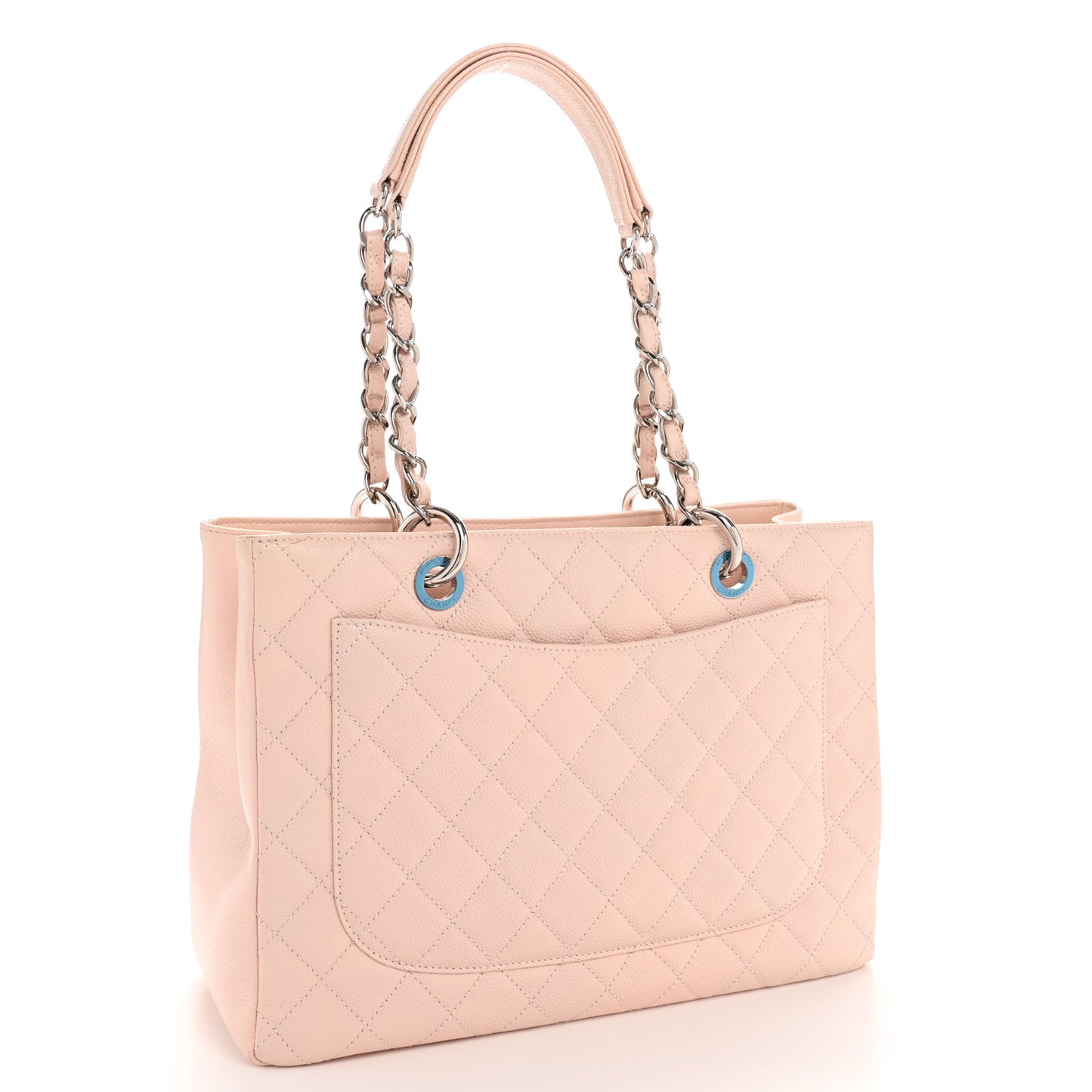 Caviar Quilted Grand Shopping Tote GST Light Pink