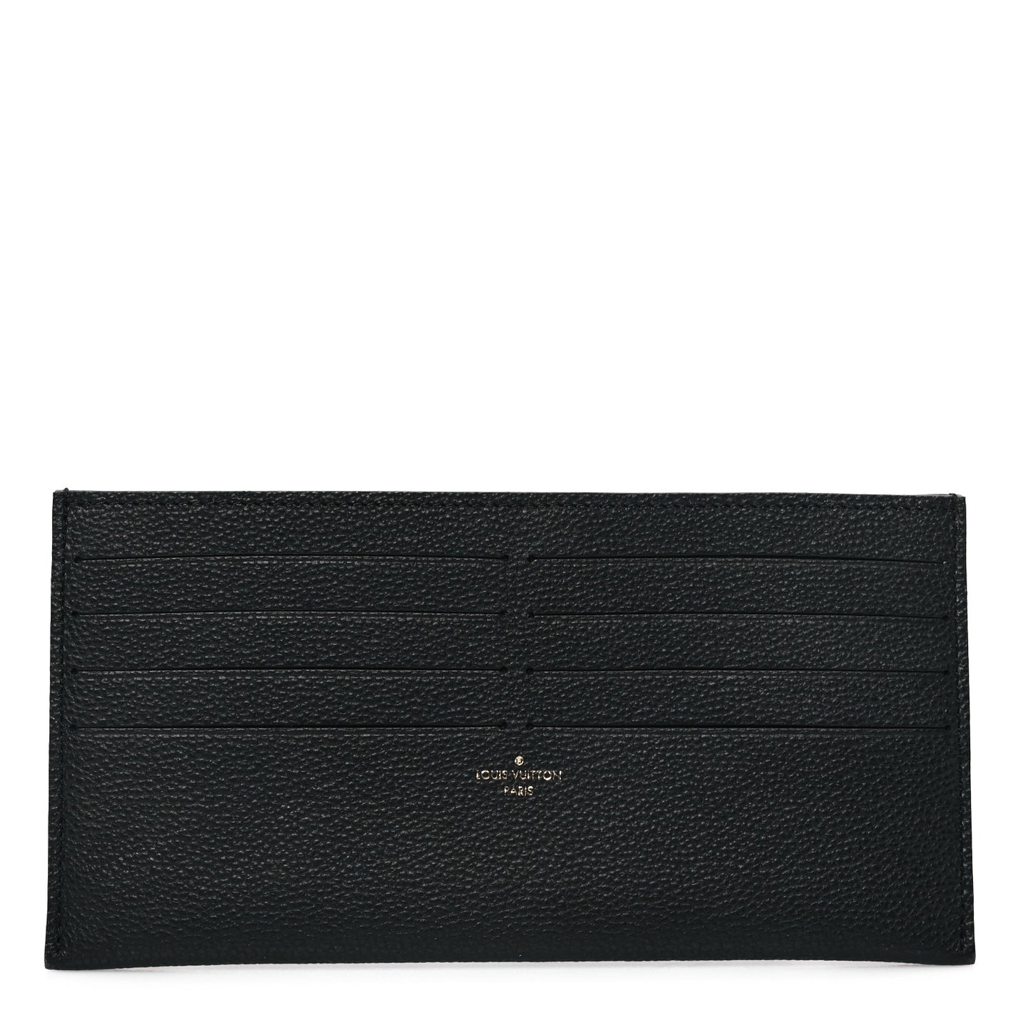 Calfskin Felicie Chain Wallet Card Holder Insert Black