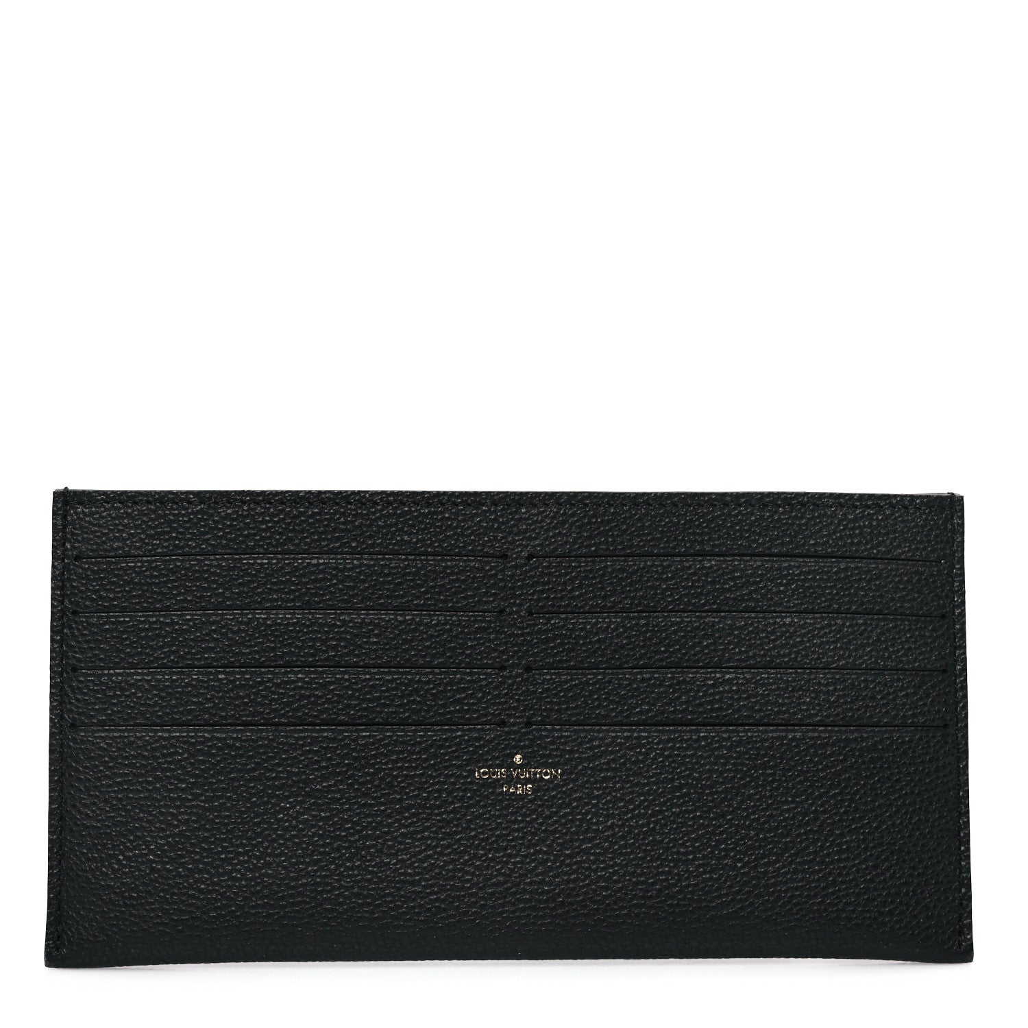 Louis Vuitton Calfskin Felicie Chain Wallet Card Holder Insert Black 1 of 7