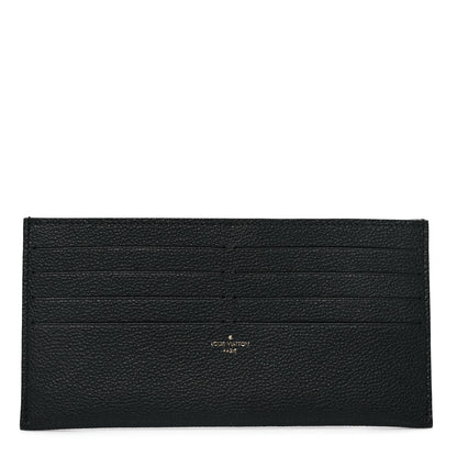 Louis Vuitton Calfskin Felicie Chain Wallet Card Holder Insert Black 1 of 7