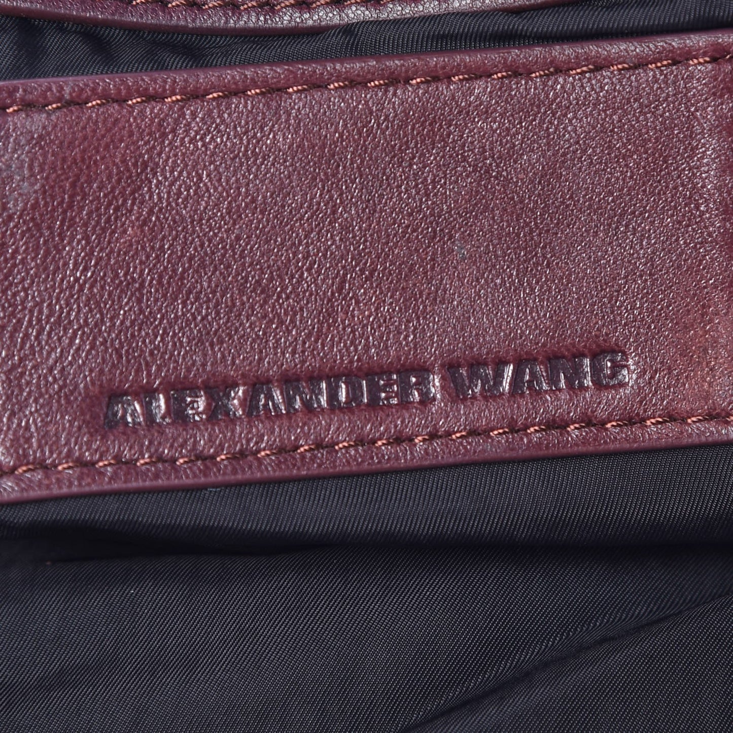 Washed Lambskin Brenda Chain Shoulder Bag Burgundy