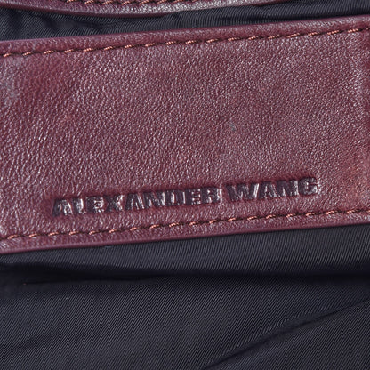 Alexander Wang Washed Lambskin Brenda Chain Shoulder Bag Burgundy 6 of 6