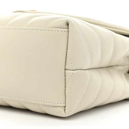 Saint Laurent Calfskin Y Quilted Monogram Small Loulou Chain Satchel Crema Soft 8 of 10