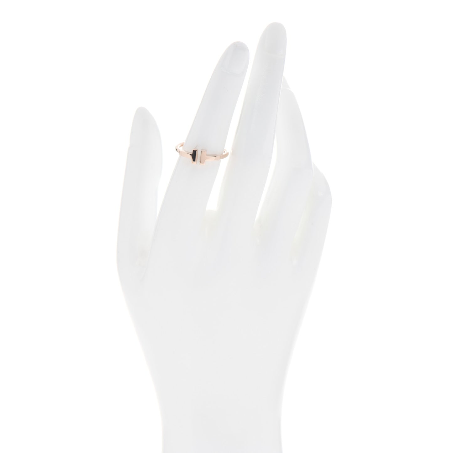 18K Rose Gold T Wire Ring 52 6