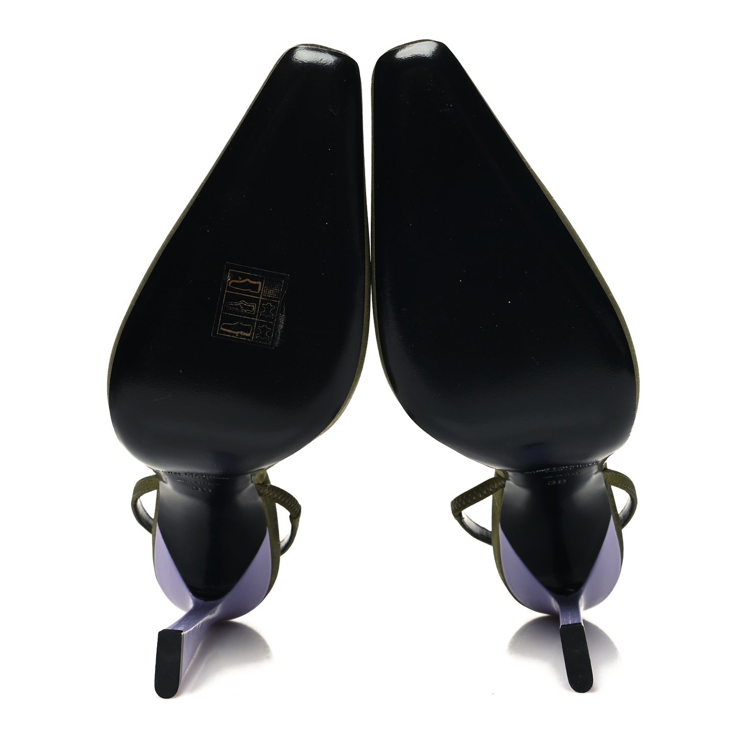 Crepe De Chine Blade 105 Slingback Pumps 38 Lime