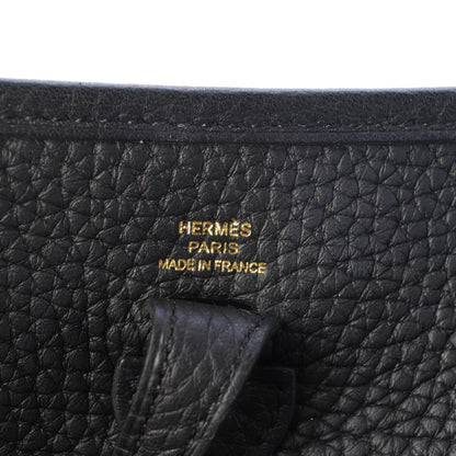 Hermes Taurillon Clemence Evelyne TPM Black 6 of 8